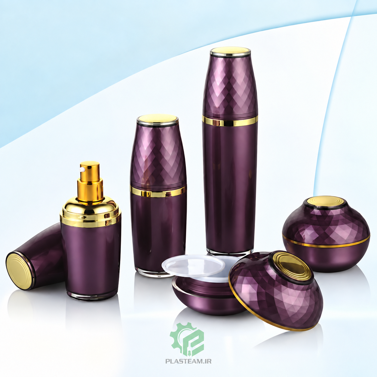 مجموعه بطری و پمپ آرایشی